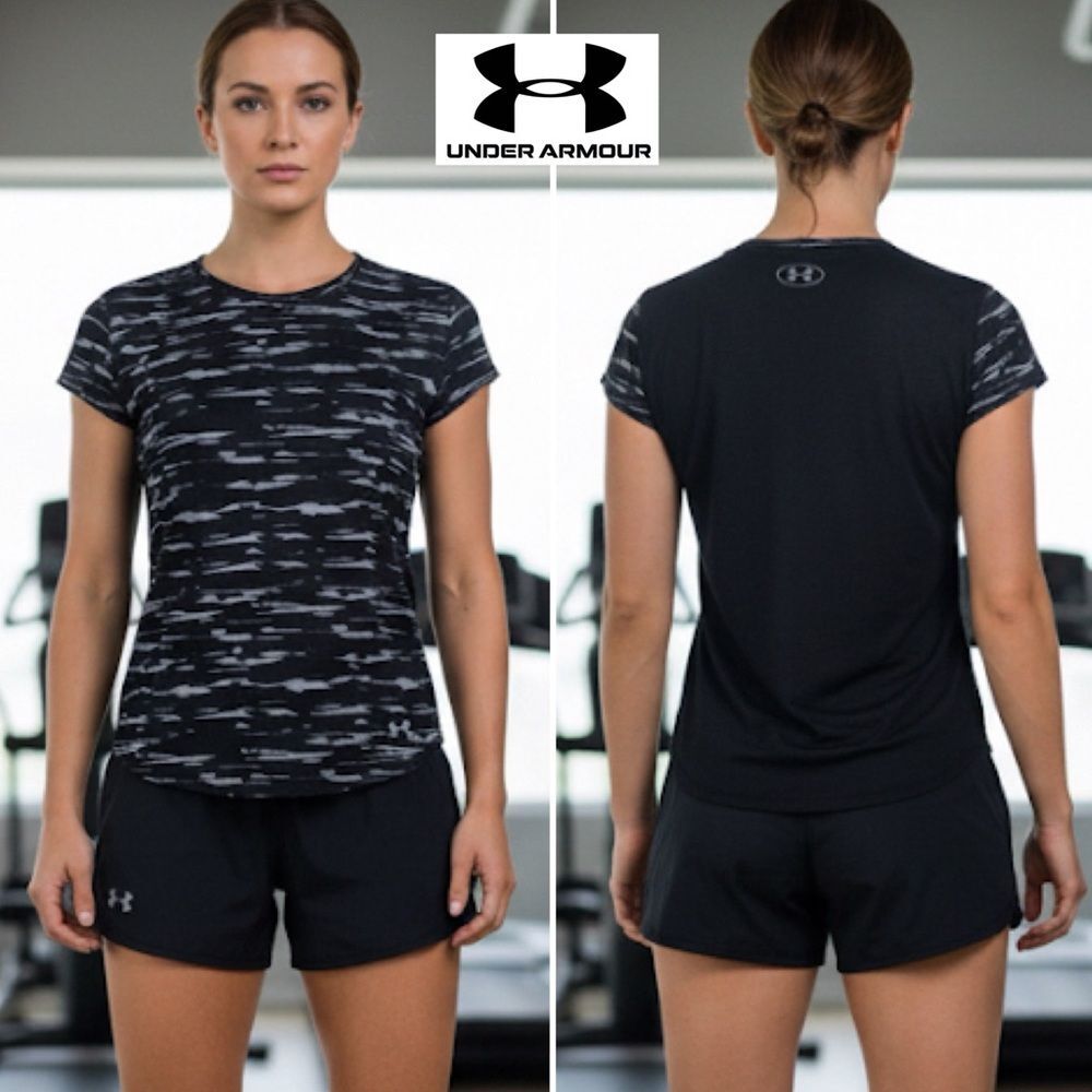 Under Armour Mesh Run Tee Shirt S Athletic Gym Training Tennis Golf Top 1309454